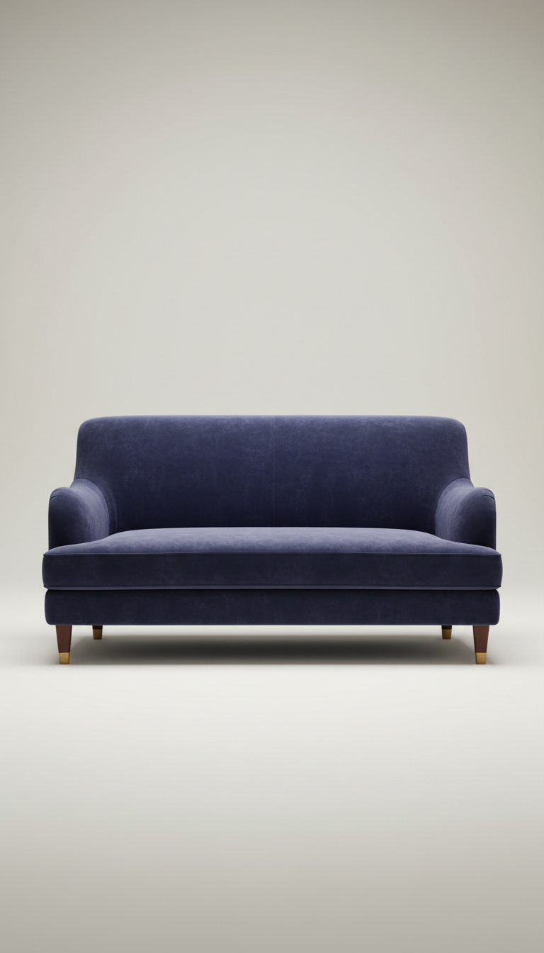 Royal Indigo Velvet Sofa